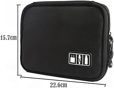 1pack Travel Electronics Cable Organizer Bag Portable Storage Case for Mobile Phone Hard Drive Cords USB Cables Charger Organizer