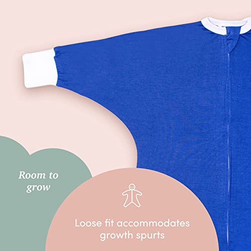 SleepingBaby Flying Squirrel Toddler Pajamas with Practical Zipper for Quick Diaper Changes and Travel Comfort - Navy - 12-24 Months