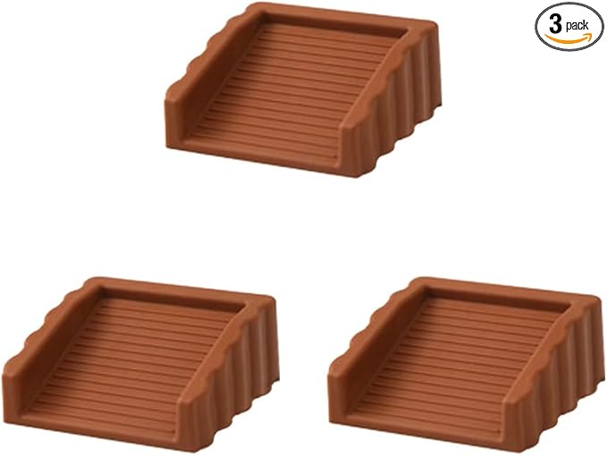 3 Pack Coffee Color Door Stoppers Doorstop, Rubber Door Stoppers Wedges, Doors Stops for Door Bottom