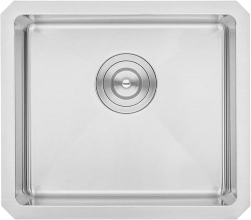17 in. x 15 in. x 9 in. 16-Gauge Stainless Steel Undermount Single Bowl Bar Prep Kitchen Sink with Collapsible Colander Set and Strainer