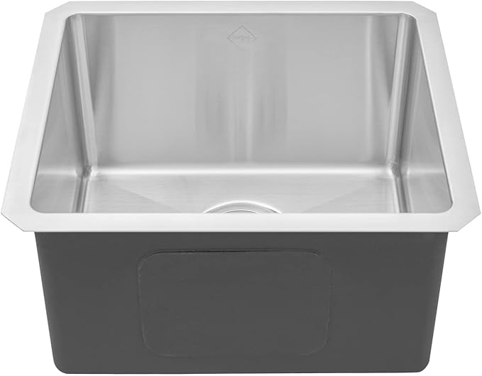 17 in. x 15 in. x 9 in. 16-Gauge Stainless Steel Undermount Single Bowl Bar Prep Kitchen Sink with Bottom Grid Set, Silicon Dishrack, Pot Mat and Strainer