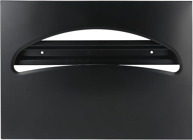 Stainless Steel Toilet Seat Cover Dispenser, Wall Mount Single or 1/2 Fold Large Capacity Toilet Seat Covers Holder for Commercial and Residential, Matt Black