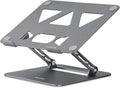 Adjustable Laptop Stand for Desk,Portable Laptop Stand Holder and Riser,Foldable Aluminum Notebook Computer Stands for MacBook Air Pro HP Lenovo Dell Samsung Chromebook, 10-15.6 inch, Grey