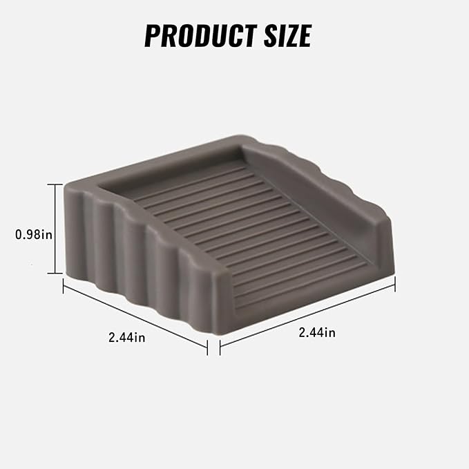Rubber Doors Stops Door Stop Wedges, Door Wedges to Keep Door Open, Pack of 3 (Grey)