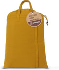 LFH Home Cotton Canvas Large Laundry Bag with Handle, Heavy Duty Drawstring Closure Washable Laundry Bags, School Travel, Home, Hotel, College Dorm, Organizer Sack, Toys Clothes 28x40-Yellow