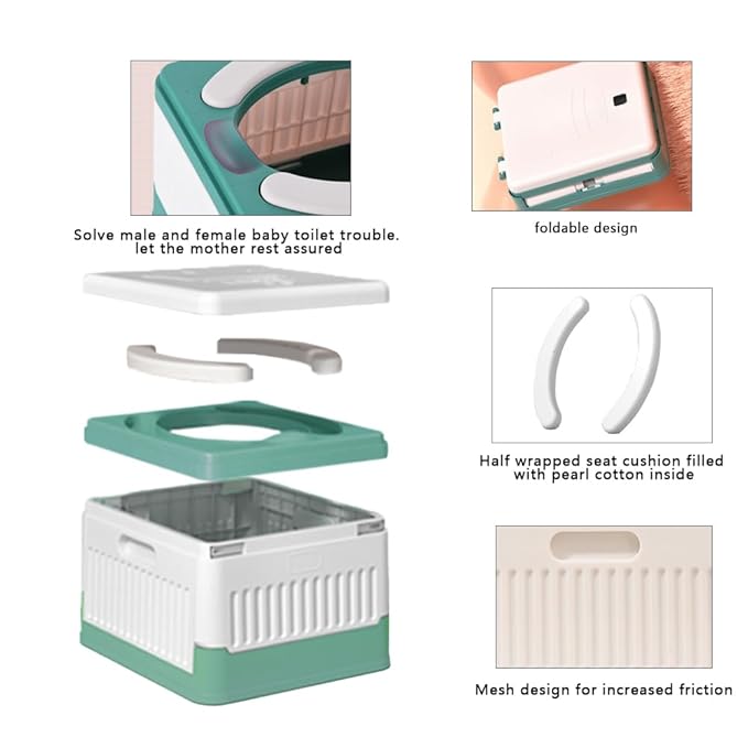 SunnySmile Toddler Travel Potty,Kids Portable Potty,Used for Indoor and Outdoor, Outdoor Camping, Traffic Jams and Travel, Etc. Lncludes 45 Replacement Bags.
