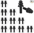 10 Pairs Noise Cancelling Ear Plugs, Premium Soft Silicone, Reusable, Waterproof, Hypoallergenic, Earplugs for Swimming, Airplanes, Concerts, Shooting, Travelling, Sleeping & Snoring (Black)