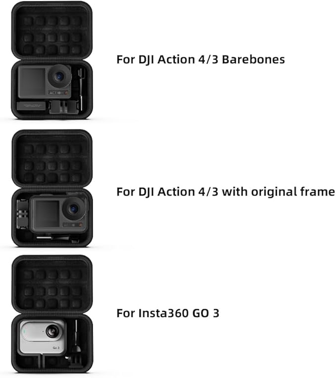 SUREWO Mini Pro Carrying Case for GoPro, Hard Shell Travel Storage Case for Go Pro Hero 13/12/11/10/9/8/7/6/5/4,DJI Osmo Action 5/4/3/2,AKASO and More
