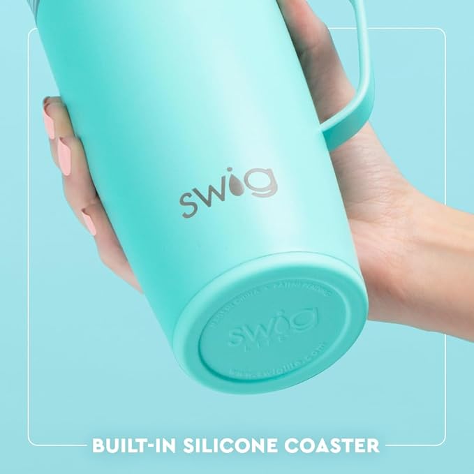 Swig Life 22oz Travel Mug, Insulated Tumbler with Handle and Lid, Travel Coffee Mug, Cup Holder Friendly, Stainless Steel 22 oz Tumbler, Reusable Insulated with Lid (Alabama)