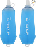 200ml/350ml/500ml Collapsible Soft Flask,BPA Free Folding Soft Water Bottle with Hanging Ring,Lightweight TPU Hydration Flask for Running Marathon Cycling Hiking(500ml-2 Packs)