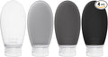 Silicone Travel Bottles for Toiletries TSA Approved Travel Size Containers Set 4 Pack Portable Leak Proof Refillable Cosmetic Squeeze Bottles Shampoo Hair Conditioner Body Lotion Bath Shower Gel