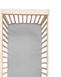 100% Silk Mini Crib Sheet Fitted for Pack N Play or Portable Playard, Soft Smooth Breathable for Baby Hair, Pack of 1 for Boys and Girls, 24 x 38 x 5, Grey