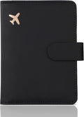 Melsbrinna Premium Leather Passport Holder Covers Case, Waterproof Rfid Blocking Travel Wallet Passport Holder with Pen Holder, Cute Passport Book for Women/Men