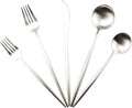 Gugrida 20-Piece 18/10 Stainless Steel Flatware Silverware, Luxury Dinnerware Set Travel Cutlery Tableware Include Knife Fork Spoon Service for 4,Healthy & Eco-Friendly Dishwasher Safe (Silver Matte)