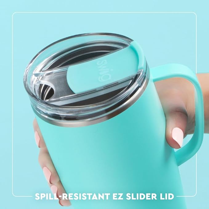 Swig Life 22oz Travel Mug, Insulated Tumbler with Handle and Lid, Travel Coffee Mug, Cup Holder Friendly, Stainless Steel 22 oz Tumbler, Reusable Insulated with Lid (Tennessee)