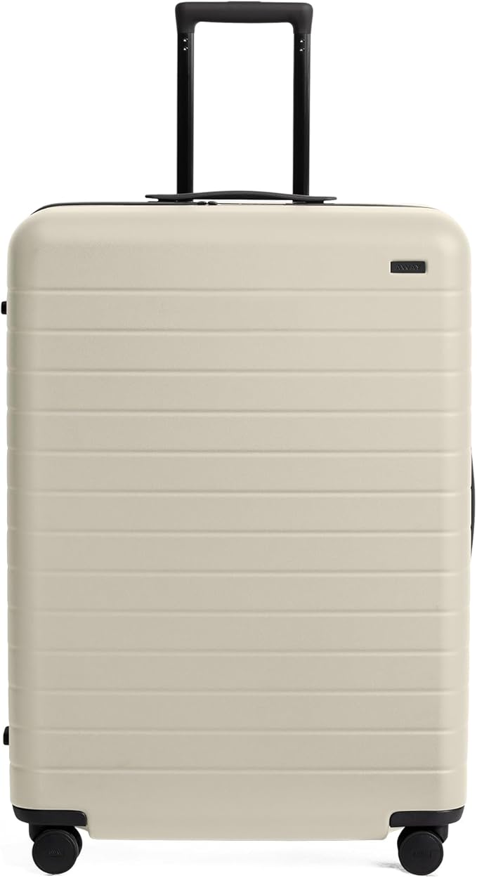 Away Large Checked Luggage, 29 Inch Hardside Suitcase with Spinner Wheels, Lightweight & Durable, TSA Lock, Salt White Matte