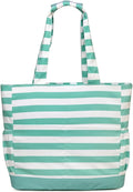 VASCHY Beach Bag for Women, Large Waterproof Sandproof Fold-able Packable Pool Tote Bag w Zipper/Pockets