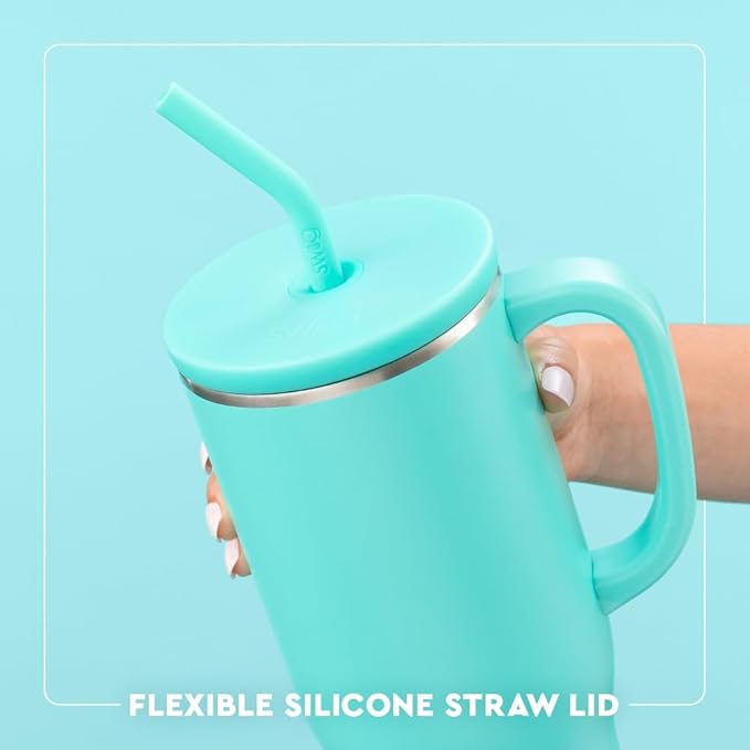 Swig Life 40oz Mega Mug, 40oz Tumbler with Handle and Straw, Extra Large Insulated Tumblers, Cup Holder Friendly Travel Mug (Rhode Island)
