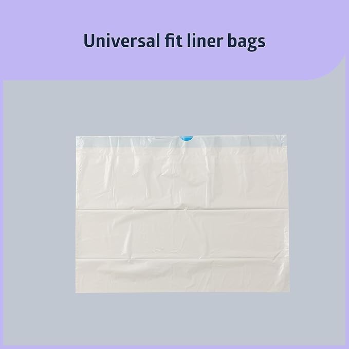 Disposable Commode Liners – 50 Count Universal Fit Toilet Liners for Bedside Commodes, Camping, Travel & More – Leak-Proof, Easy-Tie Bags