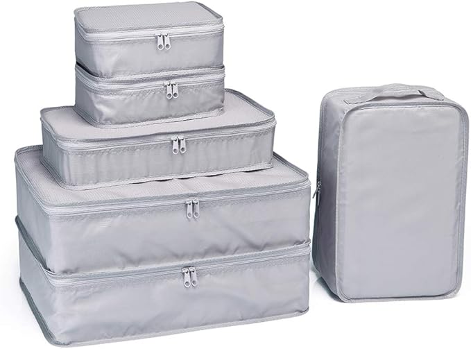 JJ POWER Travel Packing Cubes, Luggage Organizers with Shoe Bag