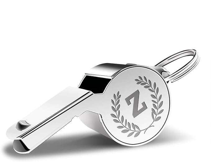 Letters Coach Gifts, Whistle for Coaches, Whistle Emergency, Thank You Coach Gifts, Coaches Whistle with Lanyard Cheer Coach Gift for Men Women Teachers Referees School Sports Coach Outdoor, Letter Z