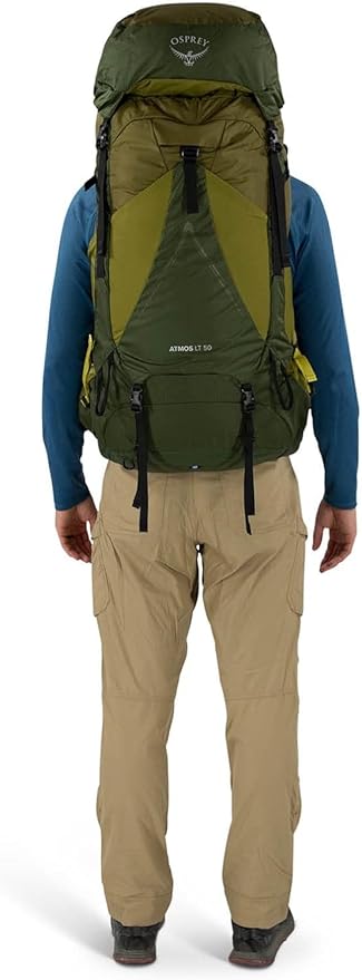 Osprey Atmos AG LT 50L Men's Backpacking Backpack, Night Shift/Scoria Blue, L/XL