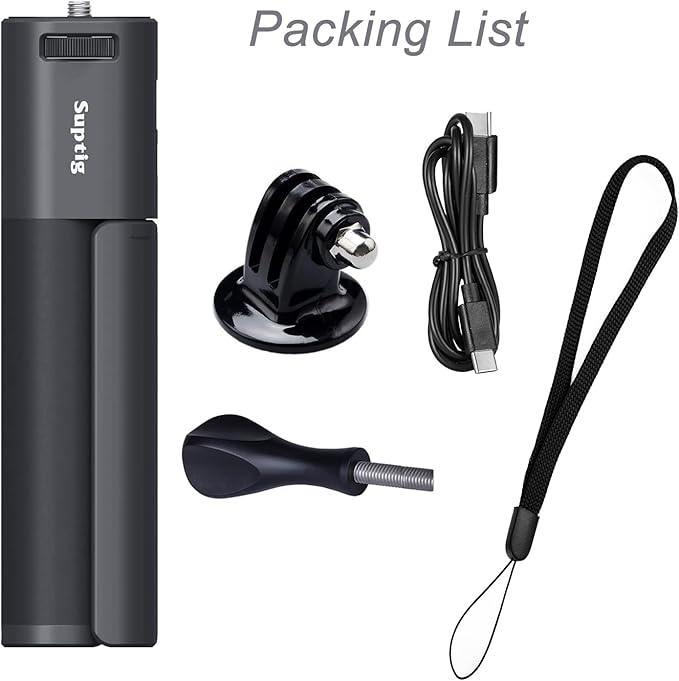 Suptig Handle Power Bank Mount, Battery Charger 10000mAh Comptible for Gopro Hero 13, Hero 12, Hero 11, 10-5, DJI osmo Pocket, Canon, Akaso, DJI Action, Insta 360, Phone, Sony, Digital Cam.