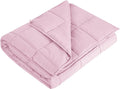 L'AGRATY Weighted Blanket - 48"x72" 15lbs Cooling Breathable Heavy Blanket Microfiber Material with Glass Beads for Adult All-Season Summer Fall Winter Soft Thick Comfort