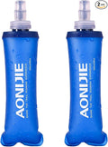 TRIWONDER TPU Soft Folding Water Bottles BPA-Free Collapsible Flask for Hydration Pack - Ideal for Running Hiking Cycling Climbing (250ml/8.45oz - Pack of 2)