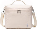 NOL Natural Organic Lifestyle Insulated Lunch Bags for Women Cooler Bag Lightweight Nylon Waterproof Lunch Box For Work（Medium, Cream