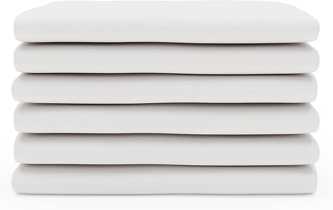 Foundations Boutique Folding Hotel Crib and Sheet Bundle - Includes Wooden Mini Crib with 3" Foam Mattress (Ebony) and 6-Pack White Fitted Compact Sheets