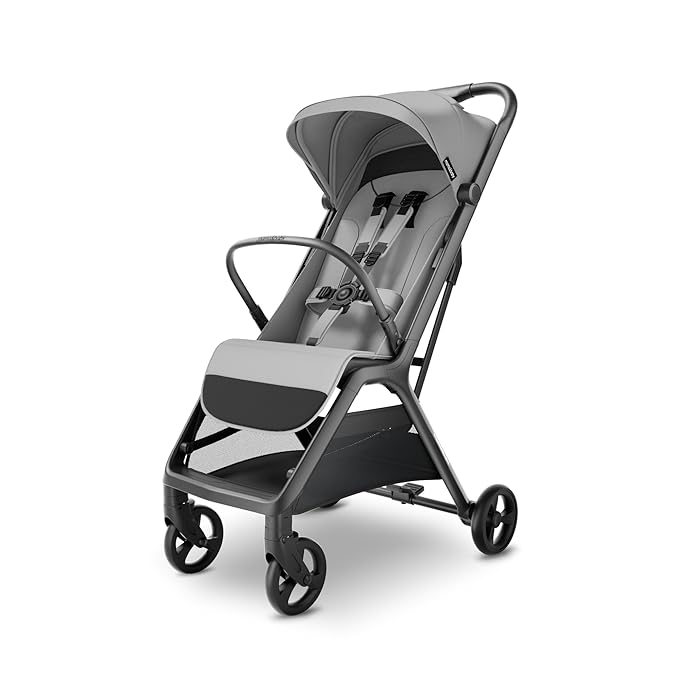 MAMA & BABY Packa Compact Travel Stroller – Lightweight, One-Hand Auto Folding, Portable & Lie-Flat Baby Stroller, Newborns and Toddlers Stroller with UPF 50+ Canopy & Mesh Ventilation