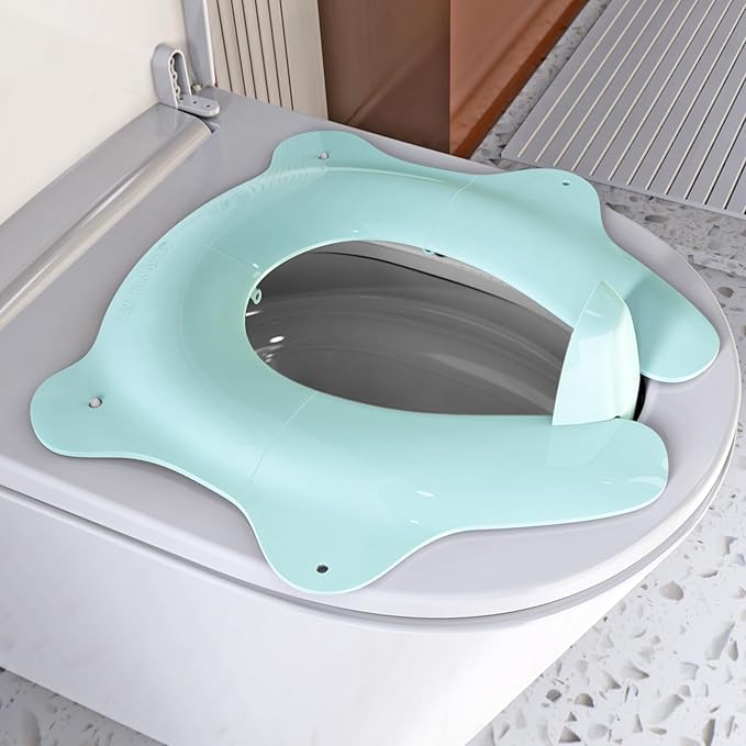 SKYROKU Foldable Kids Toilet Seat – Portable & Anti-Slip Travel Potty Training Seat for Toddlers,Safety material Baby Toilet Seat, Easy Clean & Compact for Home, Daycare, Grandparents House (Ages 2-6)