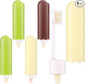 Patelai 4 Pieces Travel Toothbrush Set, Soft Bristle Mini Foldable Tooth Brush with Case, Individually Wrapped Small Portable Travel Size Toiletries Stuff for Camping (Vivid Color)