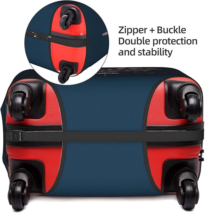 Let The Adventure Begin Luggage Cover Washable Suitcase Protector, Luggage Tag Travel Birthday Gifts For Men Women (M 22-25 Inch Luggage)