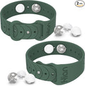 Motion Sickness Bracelets Sea Sickness Wristbands for Motion Sickness/Morning Sickness/Pregnancy Nausea Anti Nausea Bands Acupressure Wristband Motion Sickness Bands (1 Pair Pine Green