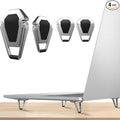 Zinc Alloy Portable Laptop Cooling Pad & Riser - Ergonomic Legs for 12-20 Inch Laptops (Silver, 4pcs)