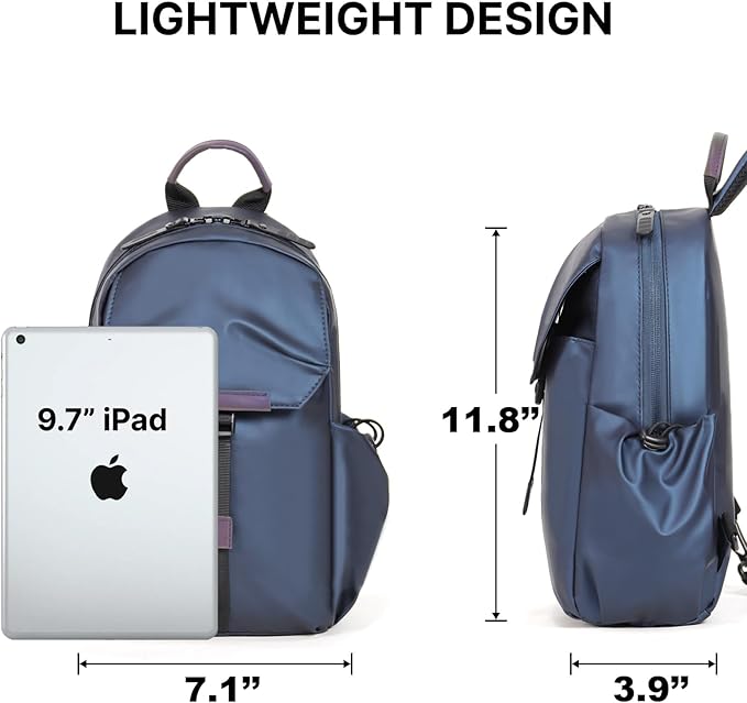 Crossbody Messenger Bag for Women Men Travel Backpack Convertibale Sling Bag Travel Hiking Daypack，Water-Resistant (navy, small)
