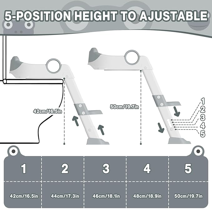 Potty Training Seat with Ladder for Kids – Soft PU Padded Toilet Training Seats, Foldable Toddler Step Stool with Non-Slip Design, Easy Setup for Home Bathroom Use