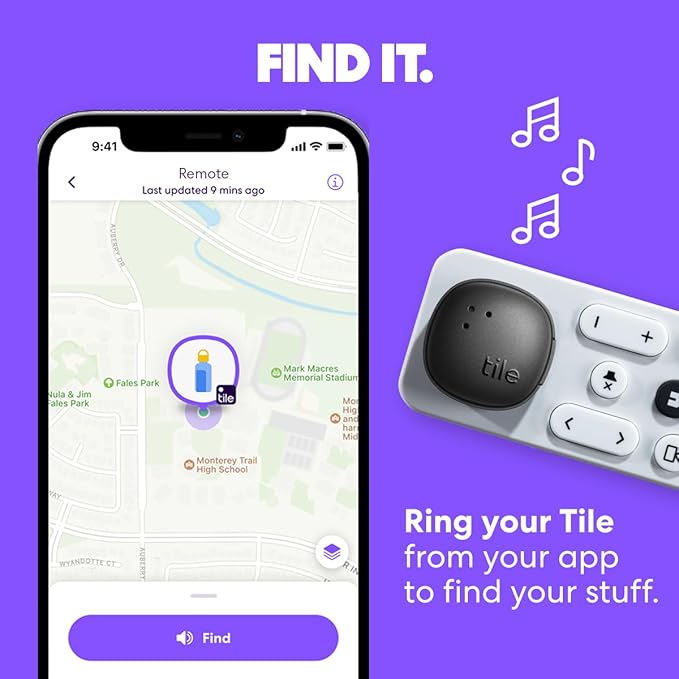 Tile by Life360 Sticker - Small Bluetooth Tracker, Remote Finder and Item Locator for Bikes, Glasses and More. Both iOS and Android Compatible. Phone Finder. 2-Pack (Black)