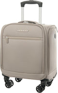 Verage Underseat Carry On Luggage with Wheels, 14.5-Inch Spinner Small Suitcase, Softside Lightweight Travel Bag for Men and Women, Airplane Carry On Bag, Pebble Gary