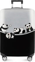 ANNA QUEEN Panda Family Luggage Cover, Cute Panda Design Suitcase Protector, Stretchable Washable Travel Sleeve for 20-22 Inch Luggage