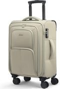 LOVEVOOK Carry On Luggage 22x14x9 Airline Approved, 22 Inch Softside Suitcases with Spinner Wheels, Lightweight Carry-on Suitcase with TSA Lock for Women Men, Large Luggage for Travel Business Trip