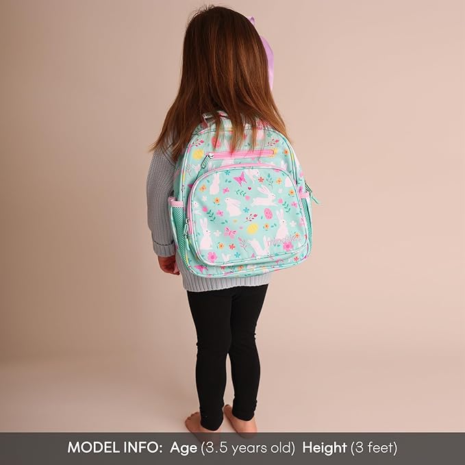 mibasies Toddler Backpack for Girls 2-4: Cute Kids Backpacks for Girls - Preschool Kindergarten Backpack - Rabbit