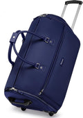 Modoker Rolling Garment Bags, Large Garment Duffle Bag with Wheels, 3 in 1 Garment Suit Luggage Bag for Women Men Business Travel Weekender, Blue
