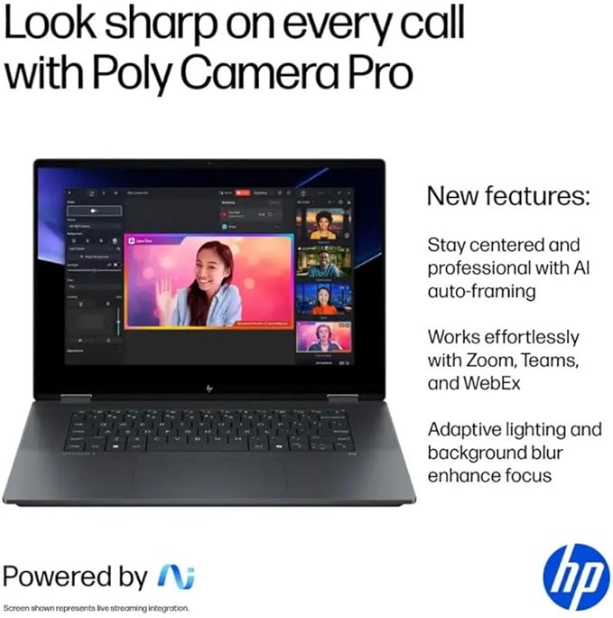 HP OmniBook X Flip 16 2-in-1 Laptop: 16" FHD+ Touchscreen, Intel Core Ultra 7 (NPU 47 Tops), 16GB RAM, 2TB SSD, Intel Arc 140V GPU, Copilot+ PC, Eclipse Gray, W/Pen Accessories, Windows 11 Pro