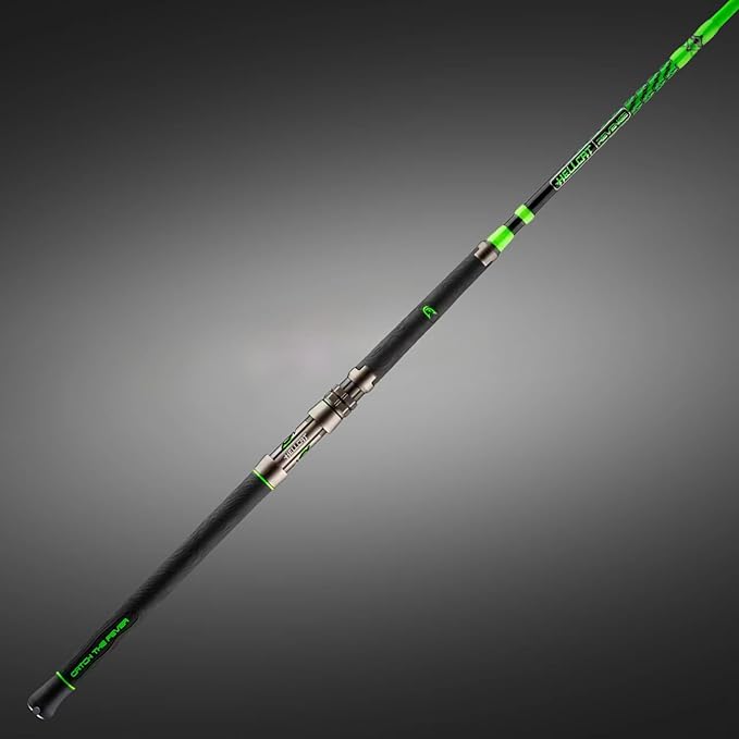 Green Hellcat Revenge Rod Series – Durable, Lightweight Composite Fishing Rod, Non-Slip Silicone Grip, Aluminum Reel Seat, Smooth Casting, Break-Resistant Tip.