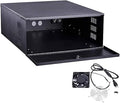 Kenuco White Heavy Duty 16 Gauge Steel DVR Security Lockbox with Fan (BK 18'' X 17.9'' X 4.96'')