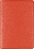 Fenice Classic Passport Cover Holder Wallet Case for Travel Essential RFID Blocking Vegan Leather Waterproof (ORANGE)