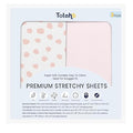 TotAha Premium Soft Pack n Play Sheets, Super Stretchy Jersey Knit Mini Crib Sheets Fitted, Silky Comfort Graco Pack and Play Mattress Sheets, 2 Pack